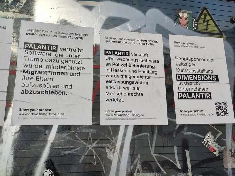 Palantir sponsoring Leipzig art show