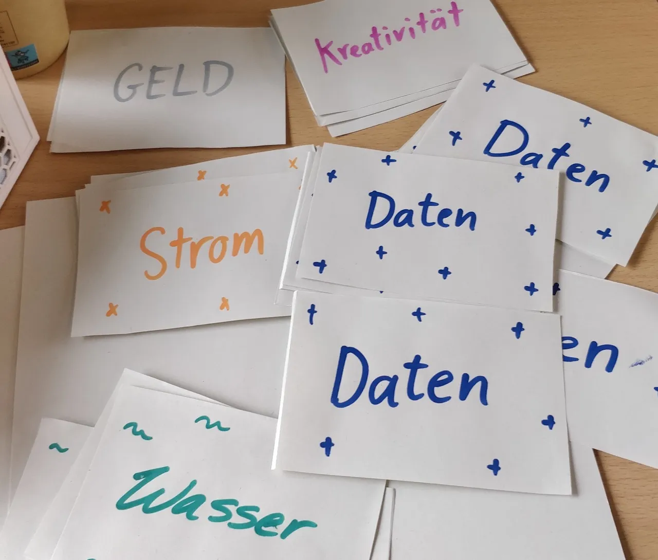 Die Karten für das Rollenspiel
