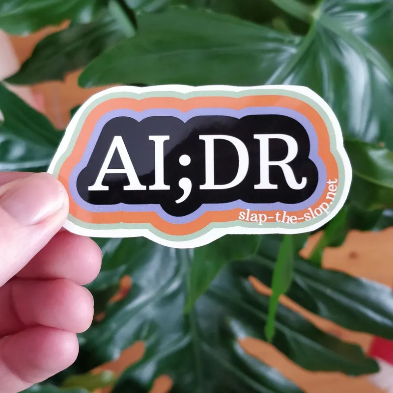 I made some stickers against AI slop